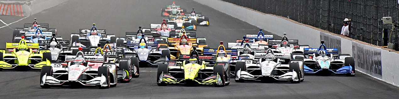 indy cars racing to through the start line State College